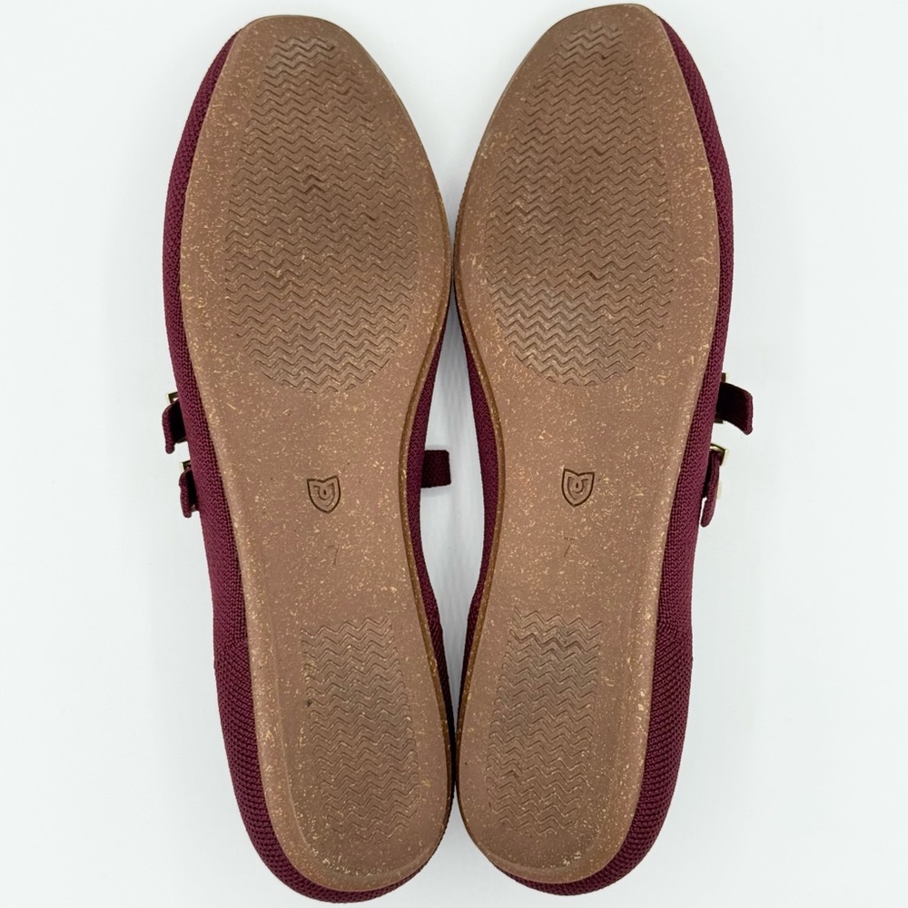 Rothy’s Double Buckle Mary Jane Flats “Cabernet” size 7 Like-New - Picture 11 of 13